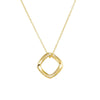 Wholesale Geometric Diamondencrusted Square 925 Sterling Silver Necklace For Women