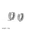 Wholesale Geometric Diamondencrusted Stainless Steel And Titanium Steel Earrings With Pvd Furnace Vacuum Real Gold Plating For Women