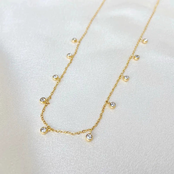 Wholesale Geometric Diamondencrusted Stainless Steel And Titanium Steel Oshaped Chain Pendant Necklace For Women