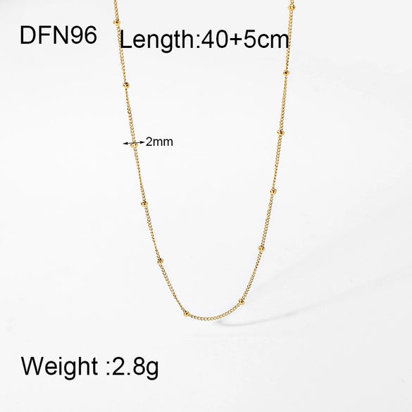 Wholesale Geometric Diamondencrusted Stainless Steel And Titanium Steel Oshaped Chain Pendant Necklace For Women