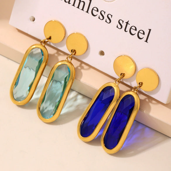 Wholesale Geometric Disccut 316L Stainless Steel Earrings Electroplated With 18K Gold Highend Fashion Jewelry For Women