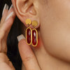 Wholesale Geometric Disccut 316L Stainless Steel Earrings Electroplated With 18K Gold Highend Fashion Jewelry For Women