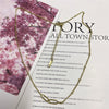 Wholesale Geometric Double Ring Simple Women's Stainless Steel Clavicle Necklace With Electroplating Treatment