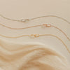Wholesale Geometric Double Ring Simple Women's Stainless Steel Clavicle Necklace With Electroplating Treatment