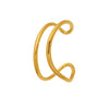 Wholesale Geometric Doublecircle Curved Open Bracelet Stainless Steel 18K Gold Plated
