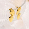 Wholesale Geometric Doublelayer Polished Stainless Steel 18K Gold Plated Furnace Vacuum Plated Women's Earrings