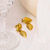 Wholesale Geometric Doublelayer Polished Stainless Steel 18K Gold Plated Furnace Vacuum Plated Women's Earrings