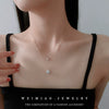 Wholesale Geometric Doublelayer Zircon Inlaid Copper Necklace With Real Gold Electroplated Ochain For Women