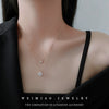 Wholesale Geometric Doublelayer Zircon Inlaid Copper Necklace With Real Gold Electroplated Ochain For Women