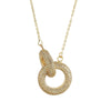 Wholesale Geometric Doublering Necklace Copper Electroplating Fashion Light Luxury Jewelry