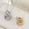 Wholesale Geometric Doublering Necklace Copper Electroplating Fashion Light Luxury Jewelry