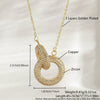 Wholesale Geometric Doublering Necklace Copper Electroplating Fashion Light Luxury Jewelry