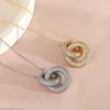 Wholesale Geometric Doublering Necklace Copper Electroplating Fashion Light Luxury Jewelry