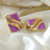 Wholesale Geometric Drip Oil Stainless Steel Earrings For Women