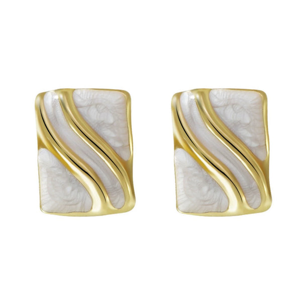 Wholesale Geometric Drip Oil Stainless Steel Earrings For Women