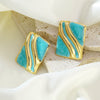 Wholesale Geometric Drip Oil Stainless Steel Earrings For Women