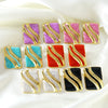 Wholesale Geometric Drip Oil Stainless Steel Earrings For Women