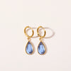 Wholesale Geometric Dropshaped Stainless Steel Electroplated Birthstone Earrings Unisex