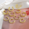 Wholesale Geometric Ear Clip Set Copper Electroplated Spiral Wrapped Earrings For Women Minimalist Style