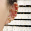 Wholesale Geometric Ear Clip Set Copper Electroplated Spiral Wrapped Earrings For Women Minimalist Style