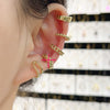 Wholesale Geometric Ear Clip Set Copper Electroplated Spiral Wrapped Earrings For Women Minimalist Style
