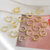 Wholesale Geometric Ear Clip Set Copper Electroplated Spiral Wrapped Earrings For Women Minimalist Style