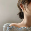 Wholesale Geometric Electroplated Alloy Crystal Pearl Stitching Earrings