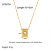 Wholesale Geometric Electroplated Heart Shell Palm Tree Pendant Necklace In Stainless Steel And Titanium Steel For Women