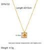 Wholesale Geometric Electroplated Heart Shell Palm Tree Pendant Necklace In Stainless Steel And Titanium Steel For Women