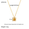 Wholesale Geometric Electroplated Heart Shell Palm Tree Pendant Necklace In Stainless Steel And Titanium Steel For Women