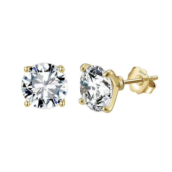 Wholesale Geometric Electroplated S925 Sterling Silver Earrings With Zircon And Diamonds For Unisex