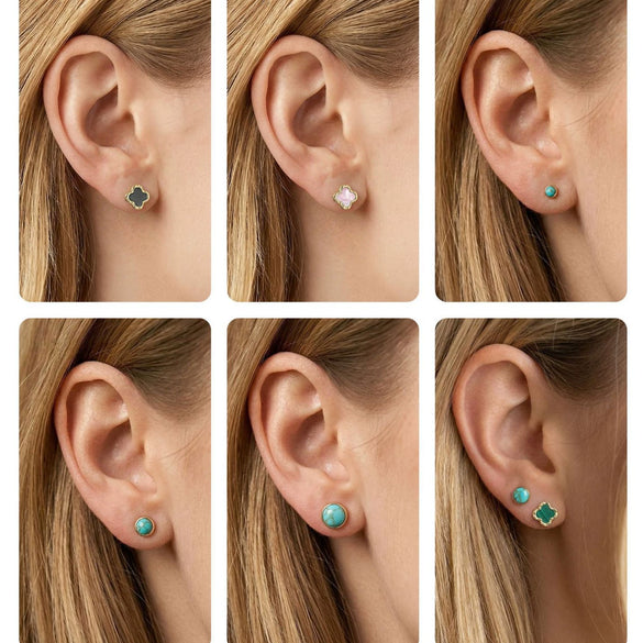 Wholesale Geometric Electroplated 925 Silver Jewelry Bracelets Earrings Ear Studs For Women