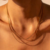 Wholesale Geometric Electroplated Stainless Steel And Titanium Steel Necklace For Women