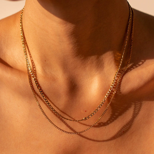 Wholesale Geometric Electroplated Stainless Steel And Titanium Steel Necklace For Women
