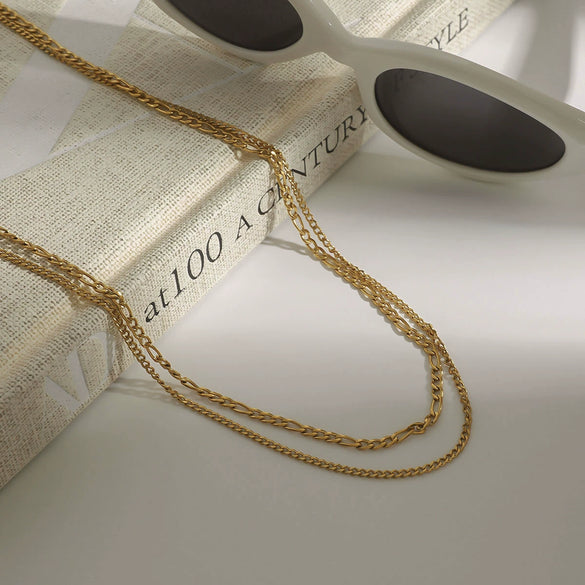 Wholesale Geometric Electroplated Stainless Steel And Titanium Steel Necklace For Women