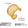Wholesale Geometric Electroplated Stainless Steel Braided Wire Wrap Open Bracelet Accessories