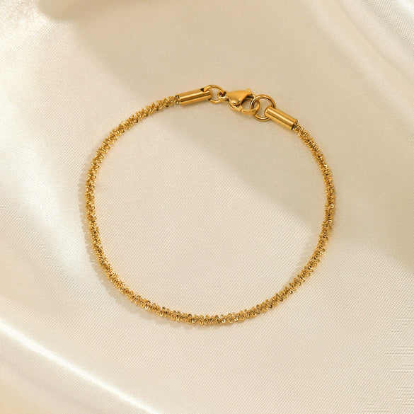 Wholesale Geometric Electroplated Stainless Steel Cauliflower Chain Bracelet For Women