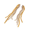 Wholesale Geometric Electroplated Stainless Steel Diamond Tassel Earrings For Women