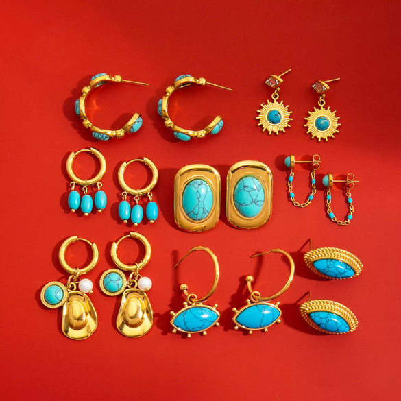 Wholesale Geometric Electroplated Stainless Steel Earrings For Women