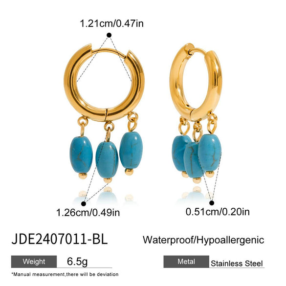 Wholesale Geometric Electroplated Stainless Steel Earrings For Women