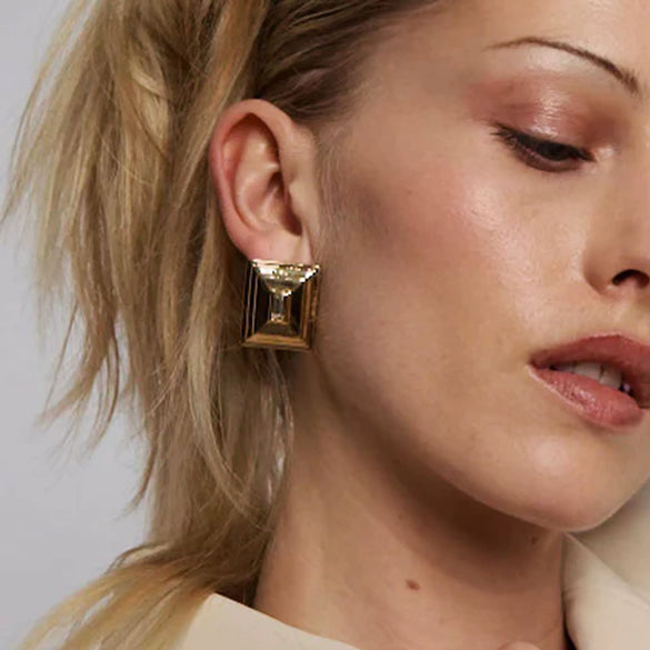 Wholesale Geometric Electroplated Stainless Steel Earrings For Women