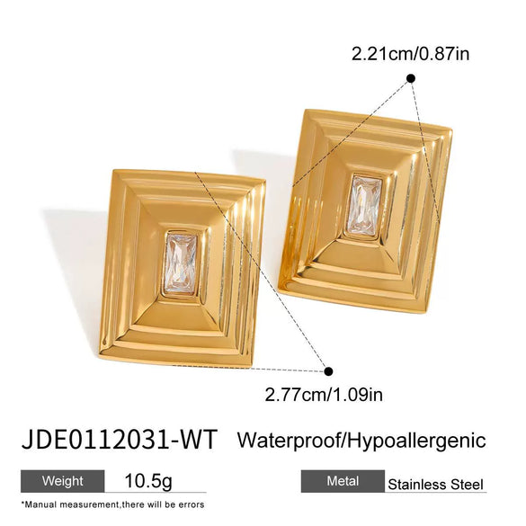 Wholesale Geometric Electroplated Stainless Steel Earrings For Women