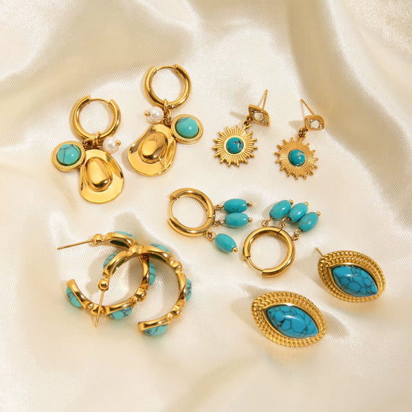 Wholesale Geometric Electroplated Stainless Steel Earrings For Women