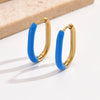 Wholesale Geometric Electroplated Stainless Steel Earrings For Women