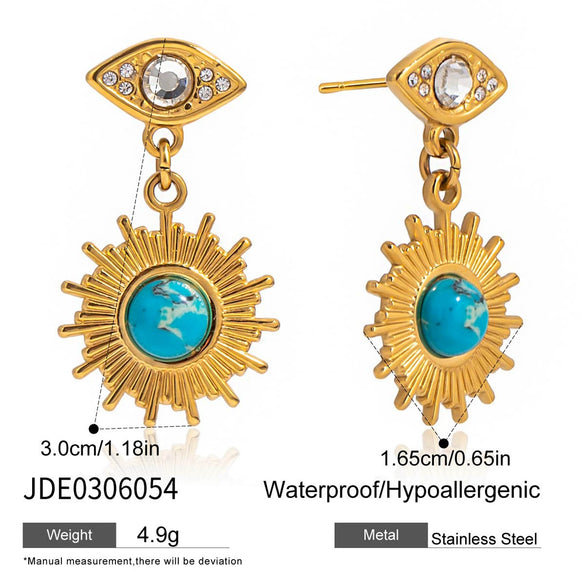 Wholesale Geometric Electroplated Stainless Steel Earrings For Women