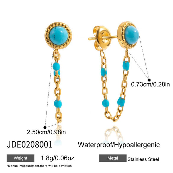 Wholesale Geometric Electroplated Stainless Steel Earrings For Women