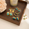Wholesale Geometric Electroplated Stainless Steel Earrings For Women