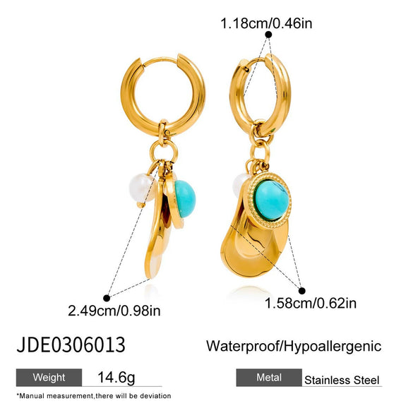 Wholesale Geometric Electroplated Stainless Steel Earrings For Women