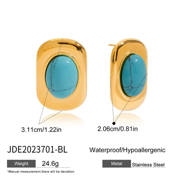 Wholesale Geometric Electroplated Stainless Steel Earrings For Women
