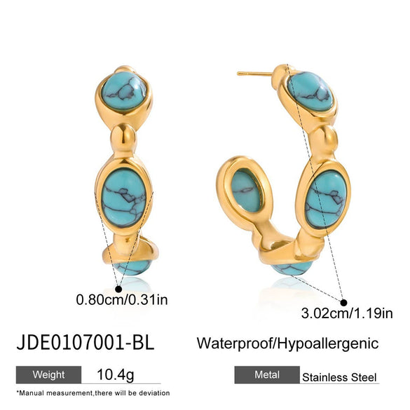 Wholesale Geometric Electroplated Stainless Steel Earrings For Women